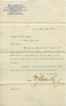 Letter from Wm. H. Jackson & Co to Ogden Goelet by Wm. Jackson