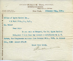 Letter from Richard M. Hunt to John Yale