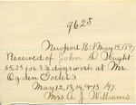 Receipt from Mrs. A. J. Williams to John D. Wright