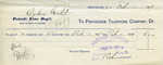 Receipt from Providence Telephone Company by Providence Telephone Company