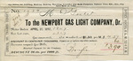 Receipt from the Newport Gas Light Company by Newport Gas Light Company