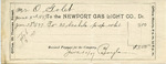 Receipt from the Newport Gas Light Company