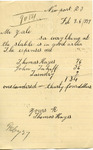 Letter from Thomas Hayes to John Yale by Thomas Hayes