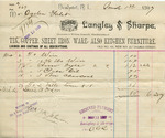 Receipt from Langley & Sharpe to Ogden Goelet by Langley & Sharpe