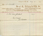 Receipt from J. K. Sullivan to Ogden Goelet
