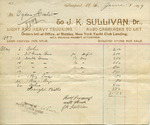 Receipt from J. K. Sullivan to Ogden Goelet