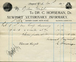 Receipt from Dr. C. Horseman to Ogden Goelet by Dr. C. Horseman
