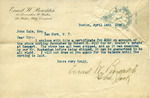 Letter from Ernest W. Bowditch to John Yale