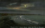Newport, R.I. Easton's Beach. Bird's Eye View by Moonlight.