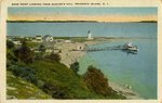 Sand Point Landing from Sawyer's Hill, Prudence Island, R.I. by Tichnor Quality Views